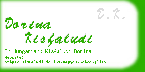 dorina kisfaludi business card